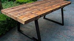 Reclaimed barnwood dining table