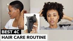 The BEST Natural Hair Care Routine for 4C Hair You Will Ever Watch! EXTREME HYDRATION AND GROWTH 🔥😱