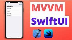 SwiftUI MVVM with ObservableObject & Published (Swift 5, Xcode 12, 2020) - iOS Development