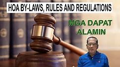 HOA BY LAWS, RULES AND REGULATIONS