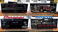 Onkyo TX-NR626 7.2/ch & Pioneer SC-LX56 9.2/ch THX AV Receiver High-Wattage Powerful Amp