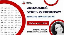 Zrozumieć STRES WZROKOWY - webinar 08/08/2023 - Barbara Pakuła - Ćwiczę oko!