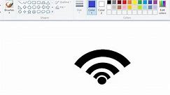 Making to II draw Wifi Logo vector on using MS Paint II WiFi Logo Drawing 2022.