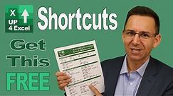Up4Excel FREE Shortcuts Cheat Sheet