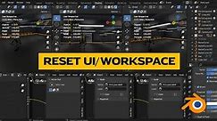 How to Reset UI or Workspace in Blender | Restore Messy UI | Blender Tutorial