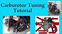 How to tune a carburetor in a GY6 chinese scooter 150 or 50 cc