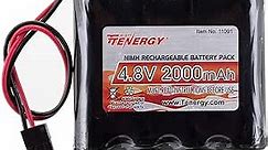 Tenergy NiMH Receiver RX Battery with Hitec Connectors 4.8V 2000mAh High Capacity Rechargeable Battery Pack for RC Receivers, RC Aircrafts and More
