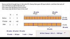 Singapore Math - Ratio - Using models to solve word problems - Primary 5, Primary 6