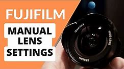 How I use a manual lens with my Fujifilm camera