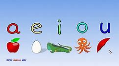 ♫ Fun and Fast Short Vowel Phonics Song aeiou with actions. (Grade 1)♫