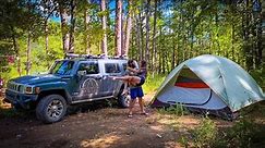 Couple Weekend Camping in a Tent