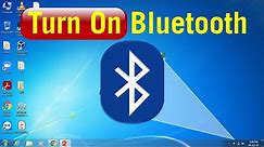 How to turn on bluetooth on windows 7