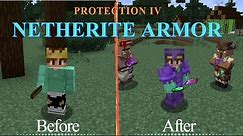How to get Protection IV Netherite Armor Fast! (Minecraft Tutorial) |Adne_