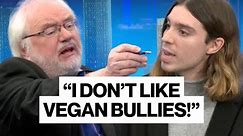 1 vegan vs 3 meat eating panellists! Heated TV debate.