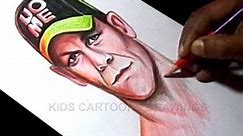 How to Draw / Paint WWE Superstar JOHN CENA Detailed Color Drawing
