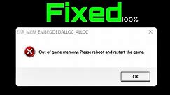 [Fixed] Out of game memory Please reboot and restart the game Gta 5 Game Crash Error