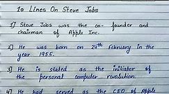Steve Jobs Biography | Ten Lines On Steve Jobs | Speech On Steve Jobs In english