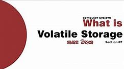 Volatile Storage MemorySection 07
