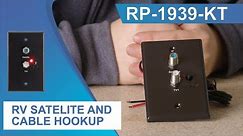 RV Satellite and Cable Hookup Wall Plate
