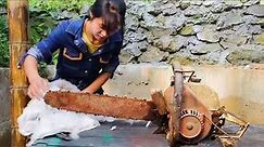 💡Girl Restoration Old Rusty Gasoline Chainsaw With Her Own and Fixing 2 Stroke Petrol Chainsaw