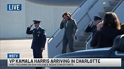 VP Kamala Harris arrives in Charlotte