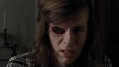 The Walking Dead - Carl shows Negan his eye.