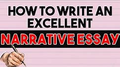 How to write a Good Narrative Essay?