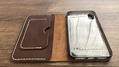 [Leathercraft] Making a Leather Iphone X XS case handmade/DIY