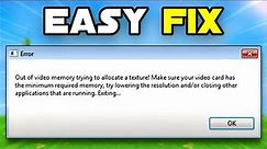 How To Fix Out Of Video Memory Error In Fortnite