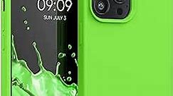kwmobile Case Compatible with Apple iPhone 13 Pro Max Case - TPU Silicone Phone Cover with Soft Finish - Neon Yellow