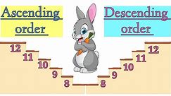 Learn Maths Ascending Order & Descending Order || Ascending & Descending Order For Class One