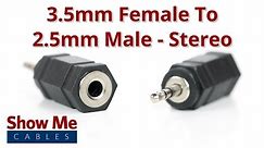 3.5mm Female To 2.5mm Male Adapter - Stereo #920