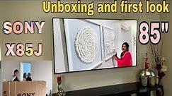 Sony X85J TV Review 2021 | Unboxing And First Look | Sony 85" | Google TV | Sonu | Vandana