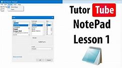 Notepad Tutorial - Lesson 1 - Interface