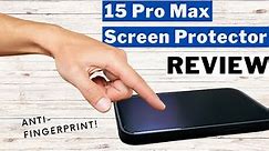 TORRAS iPhone 15 Pro Max Screen Protector Kit Review - Best Anti-fingerprint Screen Protector?