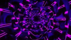 Purple and black abstract design with circular design. Looped animation