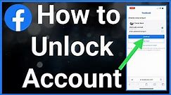How To Unlock Facebook Account