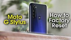 Moto G Stylus How to Reset Back to Factory Settings (Wipe Data)