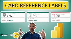 Mastering the New Card Visual: Step-by-Step Tutorial with Reference Labels in PowerBI!