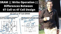 SRAM || Write Operation || Differences Between 6T Cell vs 4T Cell Design