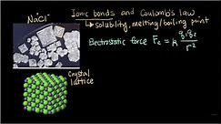 Ionic bonds and Coulomb's law