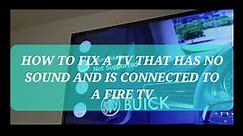 How to fix your TV that has no sound / TV sound not working; muted button only? Quick fix tutorial.