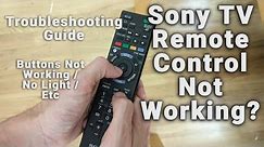 Sony TV Remote Not Working? | Buttons Not Working / No Light | Causes + Fixes!