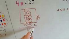 Grade 4 Math 2.2, Compare to Solve For n