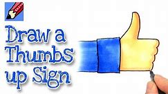 How to Draw a FaceBook Type Thumbs Up Sign Real Easy