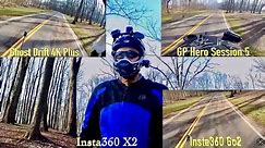 Best Overall Helmet Camera vs Insta360 X2 vs Insta360 Go2 vs GoPro Hero Session 5