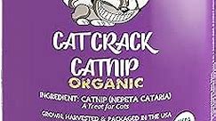 Cat Crack Organic Catnip, 100% Natural Cat Nips Organic Blend That Energizes and Excites Cats, Safe Catnip Treats Used for Cat Play, Cat Training, & New Organic Catnip Toys for Cats(1 Cup Organic)