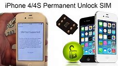 iPhone 4/4S Permanent Network Unlock SIM - Instant iPhone Unlock
