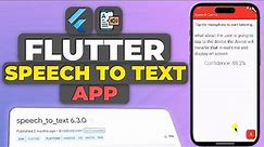 Flutter Speech To Text Tutorial | Voice Recognition App iOS & Android Tutorial