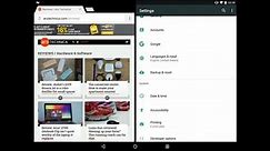Multitasking in Android 7.0 Nougat on a Nexus 9 tablet